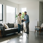 couple getting there house ready for a property photographer